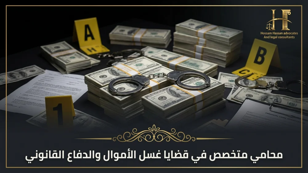 محامي متخصص في قضايا غسل الأموال والدفاع القانوني